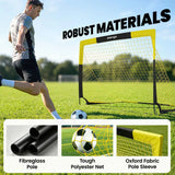 SPORTNOW Pop Up Football Goal with Carry Bag & 4 Ground Stakes – Portable Folding Garden Football Net, 150 x 110cm