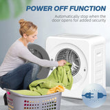 HOMCOM 4kg Vented Tumble Dryer with Stainless Steel Drum and Touch Display – 800W Compact Freestanding Dryer, White