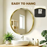 HOMCOM Round Wall Mirror 61 cm