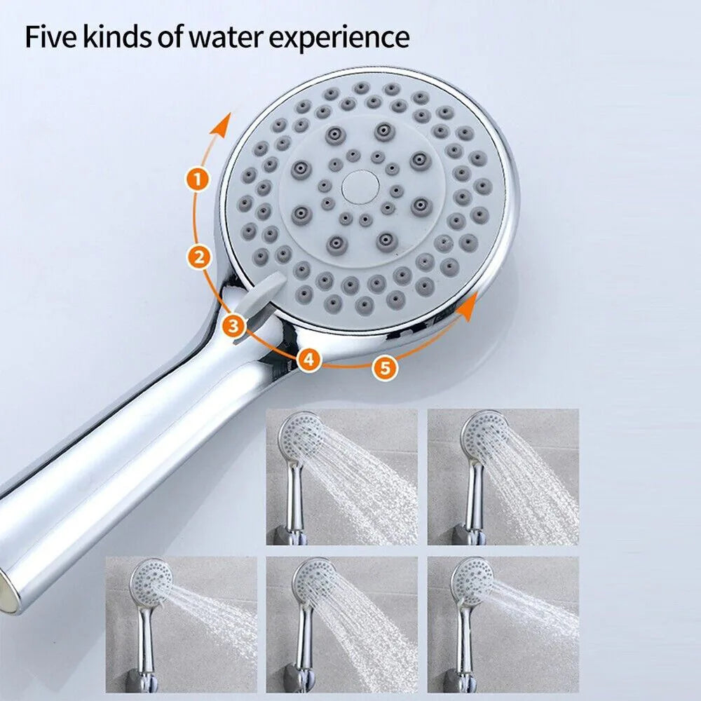 Chrome Bath Shower Mixer Tap with Handheld Shower Set, Ceramic Discs – Deck Mounted Bath Filler