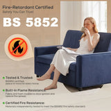 HOMCOM 2 Seater Sofa Bed with 3-in-1 Pull-Out Design and Click-Clack Backrest – Guest Bed, Dark Blue