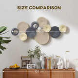 HOMCOM 3D Hand-Painted Metal Wall Art