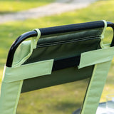 Outsunny Set of 2 Folding Garden Chairs with 5-Position Reclining High Back and Headrests – Texteline Seat