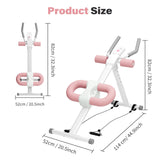 Folding Ab Crunch Machine with 2 Incline Levels, 5 Backrest Heights & Resistance Bands – Home Core Trainer