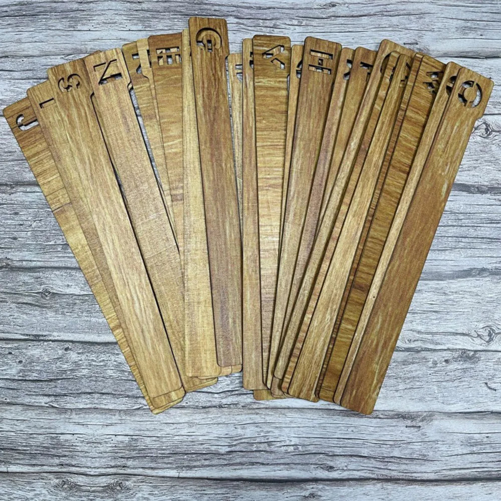 Set of 26 Wooden Vinyl Record Dividers A–Z – Laser-Cut LP Organiser for Alphabetical Music Storage