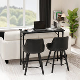 43-Inch Black Bar Table with MDF Top & Iron Frame, 110cm – Pub Height Kitchen or Home Bar Counter