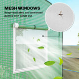 Outsunny Walk-In Mini Greenhouse with Roll-Up Door and 2 Mesh Windows, PE Cover, 200 x 75 x 188 cm, Green