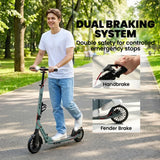 SPORTNOW Foldable Adult Kick Scooter with Adjustable Handlebar & 200mm Big Wheels – One-Click Folding, Silver