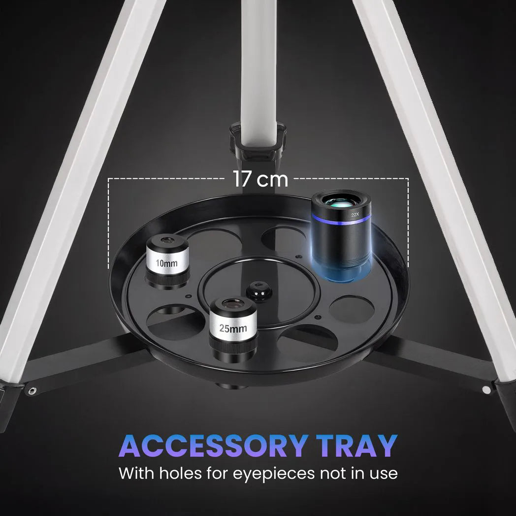 Outsunny Astronomy Telescope with 70 mm Aperture, Adjustable Tripod & Carry Bag – Beginner Stargazing, White