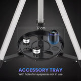 Outsunny Astronomy Telescope with 70 mm Aperture, Adjustable Tripod & Carry Bag – Beginner Stargazing, White