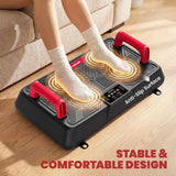 SPORTNOW Vibration Plate with 99 Speed Levels, 3 Programmes & Resistance Bands – Quiet Home Exercise Machine