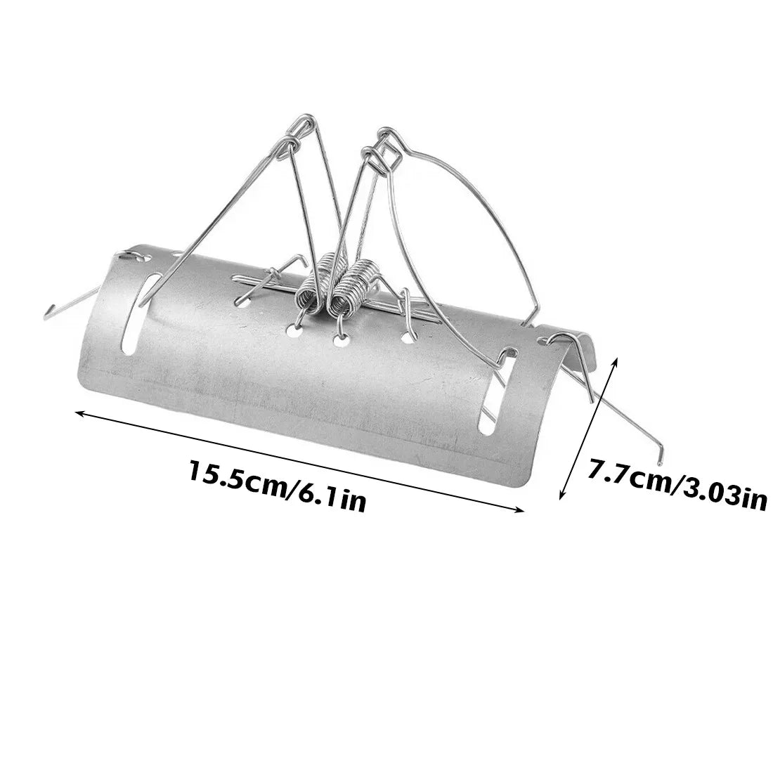 Pack of 5 Tunnel Mole Traps – Rust-Resistant Reusable Quick-Kill Garden Mole Control, Silver