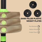 SPORTNOW 20 kg 3-in-1 Adjustable Dumbbell & Barbell Set with EZ Curl Bar – Home Gym Weights, Green