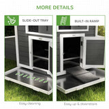 PawHut Wooden Chicken Coop with Nesting Boxes, Openable Roof and Pull-Out Tray – Outdoor Hen House, 150 x 100 x 97 cm