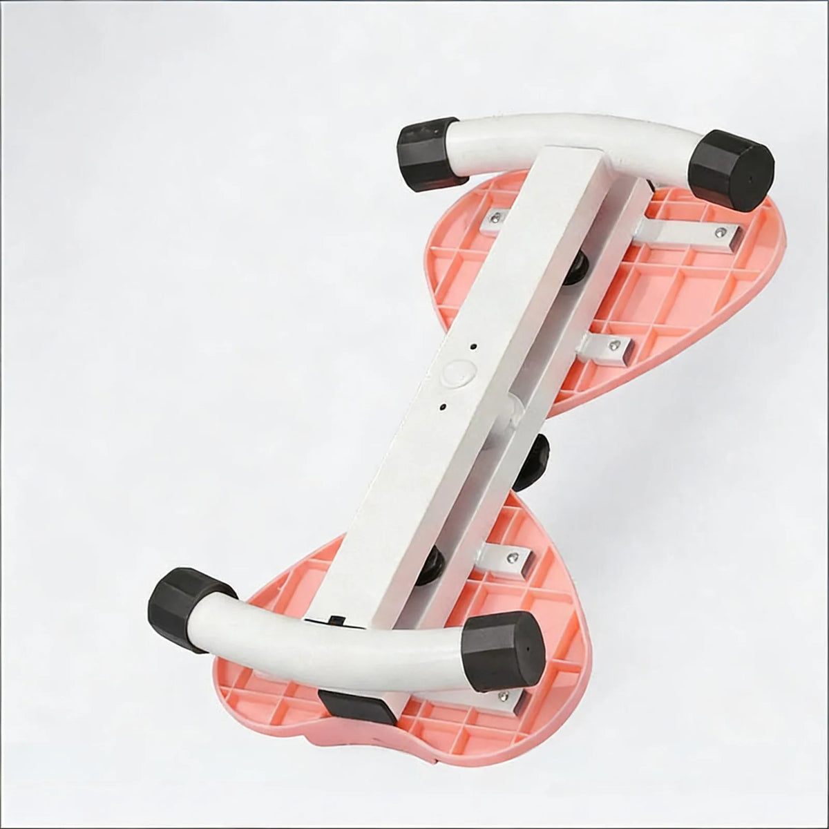 Waist Twist Board with Foot Massage & 2 Resistance Bands – Silent Twisting Disc for Core Exercise, Pink
