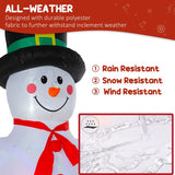 Outsunny 8ft Inflatable Christmas Snowman with Disco & LED Lights – Self-Inflating Outdoor Garden Decoration