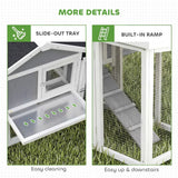 PawHut Large Wooden Chicken Coop with Nesting Box, Two Levels and Five Doors – Outdoor Poultry Hen House