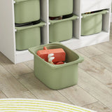 AIYAPLAY 3-Tier Kids Toy Storage Organiser with 6 Removable Bins – Green, Ages 3-8