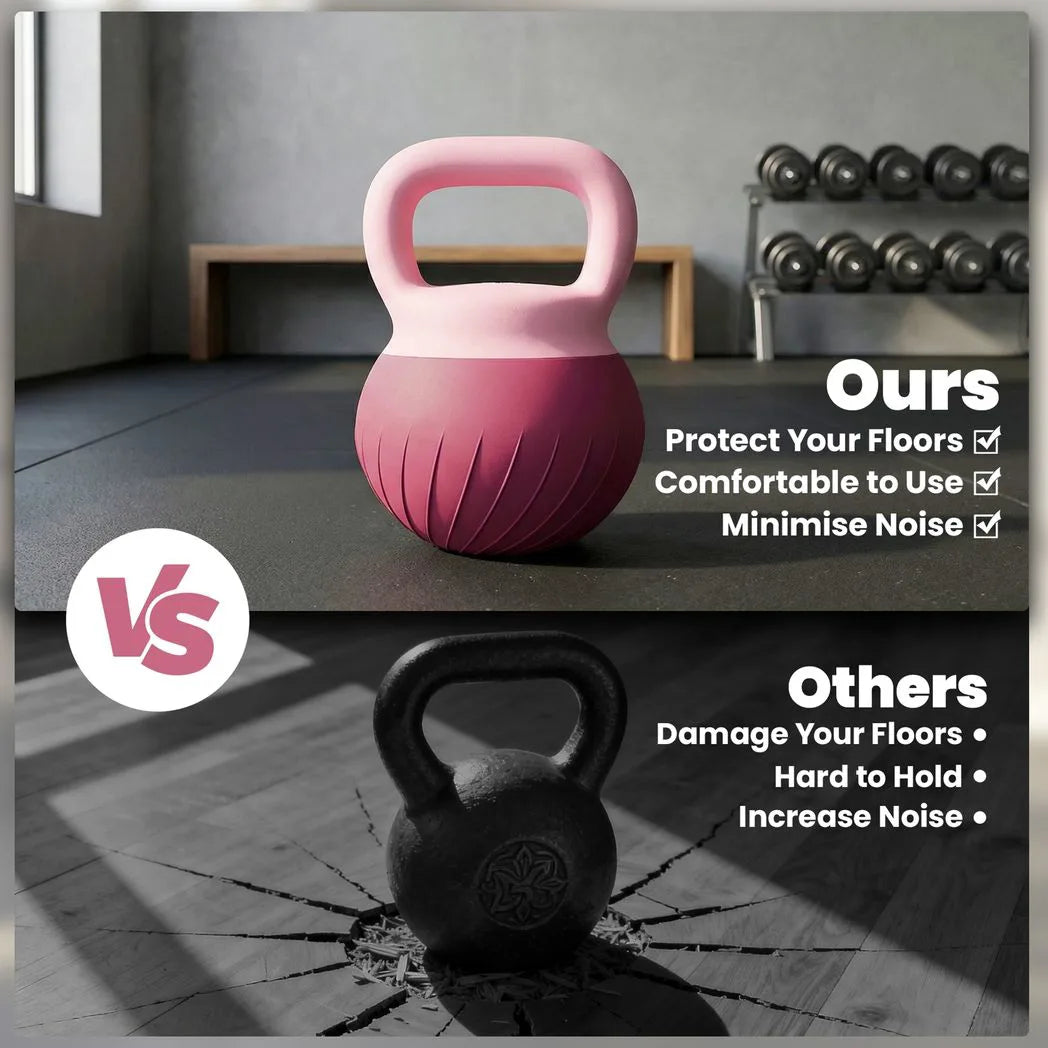 SPORTNOW 8kg Soft Kettlebell with Anti-Slip Grip & Flat Base – Home Gym Weight for Strength Training