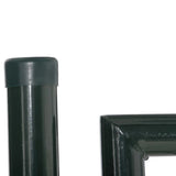 HOMCOM Green Steel Garden Gate with Lock and 3 Keys, 97 x 150 cm – Secure Fence Gate with Handle