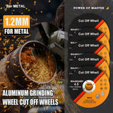115mm Ultra Thin Metal Cutting Discs for Angle Grinders, 1.2mm, Pack of 50 – Steel & Stainless Steel
