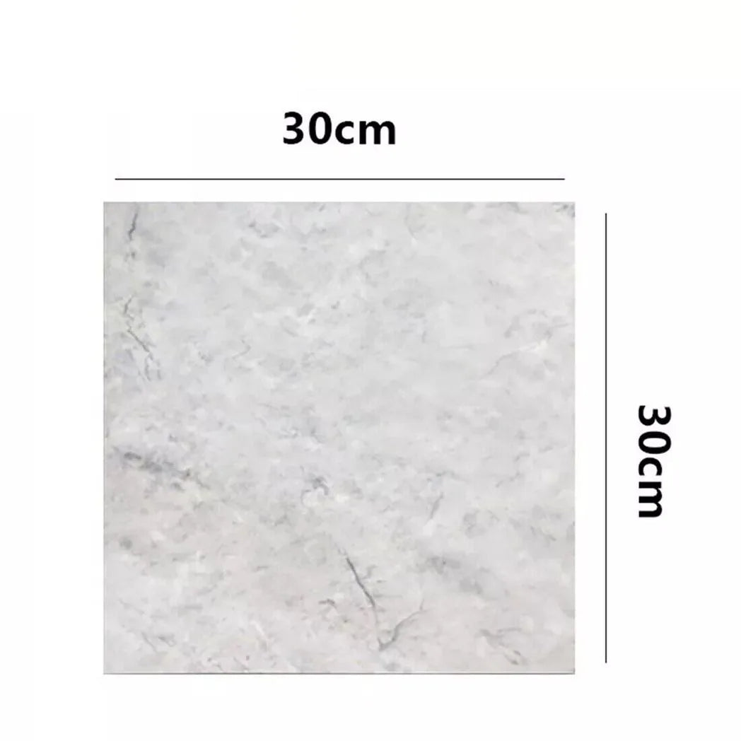 30 Pack Self-Adhesive PVC Marble Effect Tiles, 30 x 30 cm – Peel & Stick for Kitchen & Bathroom, Light Grey