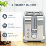 HOMCOM Kettle and Toaster Set with 3000W 1.7L Rapid Boil Kettle and 2-Slice Toaster – Textured Grey