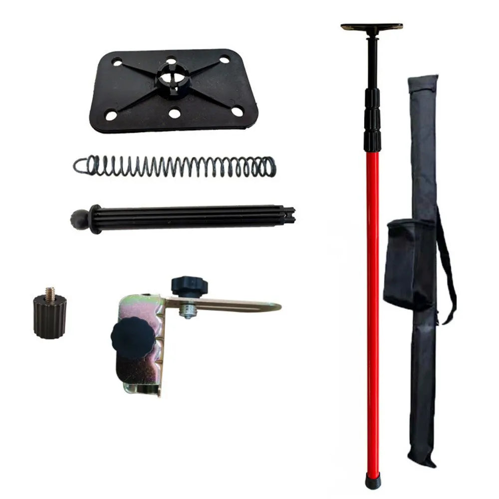 2.8m Telescopic Laser Level Pole with Mounting Bracket and Storage Bag – Support for Rotary Lasers