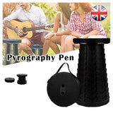 Folding Stool Portable Telescoping Seat Retractable Camping Adjustable UK