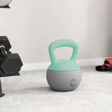 SPORTNOW 12kg Soft Kettlebell with Wide Non-Slip Handle & Flat Base – Home Gym Strength Training, Green/Grey