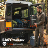 Outsunny 3-Season Sleeping Bag for Adults with L-Shaped Zip – Lightweight, Compact Camping Sleeping Bag, Black