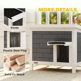 PawHut Outdoor Cat House with Insulation and Openable Roof – Weatherproof Shelter for Cats, Grey