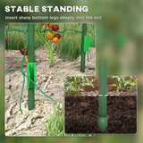 Outsunny 183 cm Metal Garden Arch Trellis with Climbing Net – Plant Support for Fruit and Vegetables