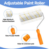 Paint Roller Set with 23cm Rollers, Tray, 10cm Mini Roller & 4cm Brush – Decorating Kit for Walls and Ceilings