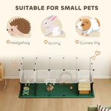 PawHut Small Animal Playpen with Waterproof Mat, 34-Panel DIY Metal Pet Fence – Indoor and Outdoor