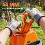 Outsunny 2500 W Electric Wood Chipper with 45L Collection Bag, 4300 RPM, 44 mm Cutting Diameter – Garden Shredder