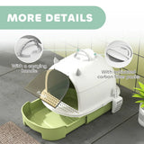 PawHut Enclosed Cat Litter Box with Pull-Out Drawer, Scoop and Deodorising Bags – Portable Privacy Tray