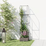 Outsunny Self-Watering Raised Garden Bed with Trellis, Plastic Planter Box with Drainage Plugs, 40 x 40 x 179cm