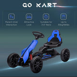 HOMCOM Kids Pedal Go Kart with Adjustable Seat, EVA Wheels and Handbrake – Ride On for Ages 3-8, Blue
