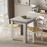 HOMCOM Folding Dining Table for 4-6 – Extendable Drop Leaf Kitchen Table for Small Spaces, Grey