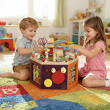 AIYAPLAY 8 in 1 Wooden Activity Cube with Bead Maze, Shape Sorter & Number Games – Montessori Toy, 18 Months+