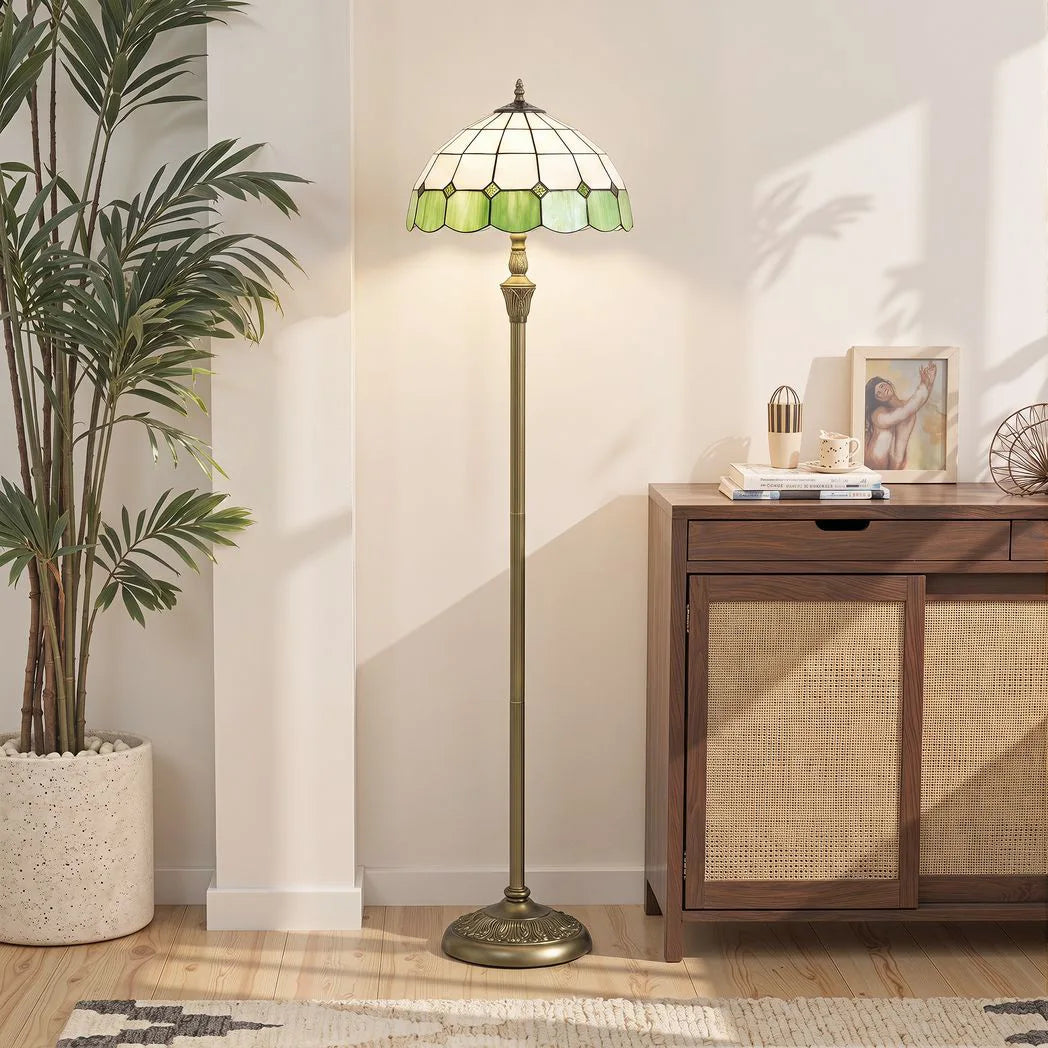 HOMCOM 152cm Tiffany-Style Floor Lamp