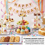 6-Piece Tiered Cake Stand Set for Afternoon Tea, Weddings & Parties – Embossed-Style Plastic Dessert Display, White
