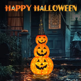 5ft Collapsible Light-Up Halloween Pumpkin, 100 LEDs
