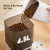 PawHut 4.5L WiFi Automatic Cat Feeder with Timer, Programmable 1–10 Meals – Dual Power Food Dispenser