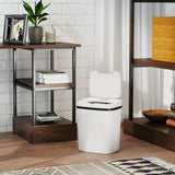 HOMCOM 15L Automatic Sensor Bin with Touchless and Manual Modes – Battery Operated Kitchen Bin, White