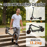 SPORTNOW Foldable Electric Scooter with 350W Motor, 25km/h Top Speed & Dual Brakes – Adult Commuter E-Scooter