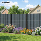 Outsunny 2 Pack Privacy Garden Screen Fence, 70 m x 19 cm – UV Resistant Waterproof PVC Windbreak, Grey