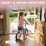 AIYAPLAY 11.2" Toddler Balance Bike with Light-Up Wheels, Adjustable Seat & Handlebar, 360° Steering – Ages 2-5, Pink