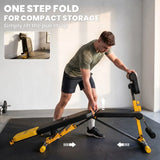 SPORTNOW Adjustable Weight Bench with 6 Backrest Positions – Foldable Incline Decline Bench, 300kg, Yellow